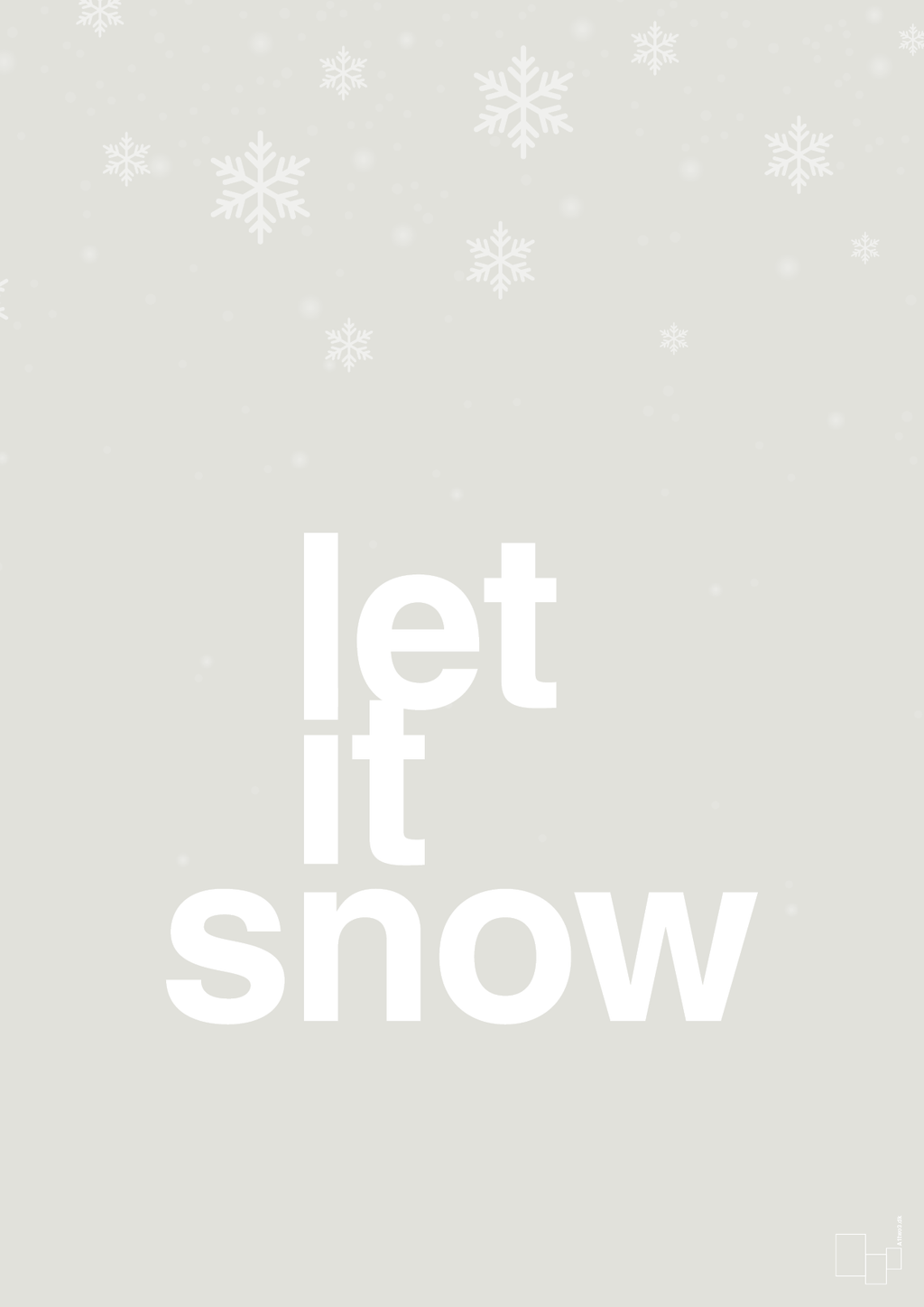 plakat: let it snow - painters white-Jul-A1two3