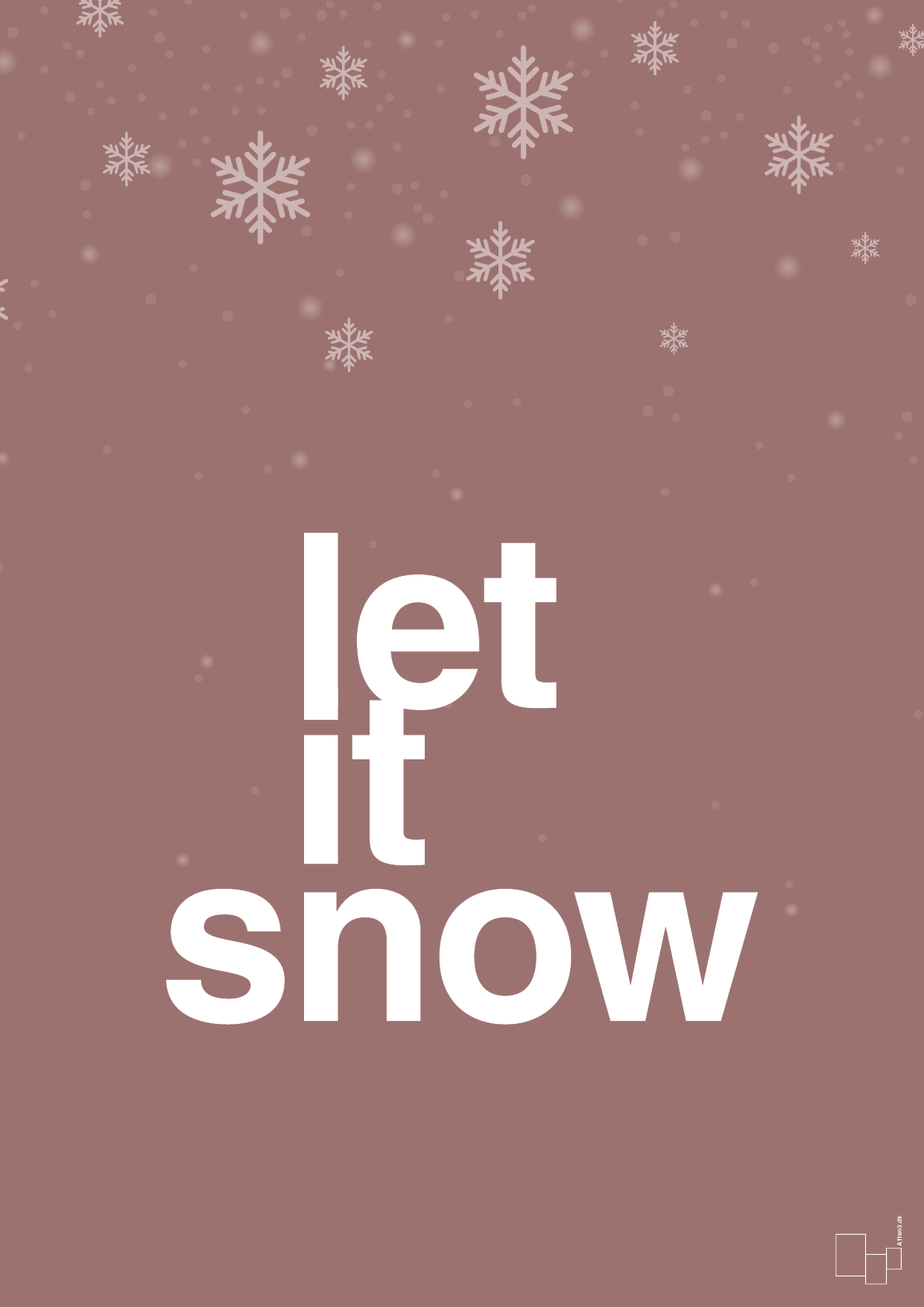 plakat: let it snow - plum-Jul-A1two3