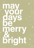 plakat: may your days be merry and bright - back to nature-Jul-A1two3
