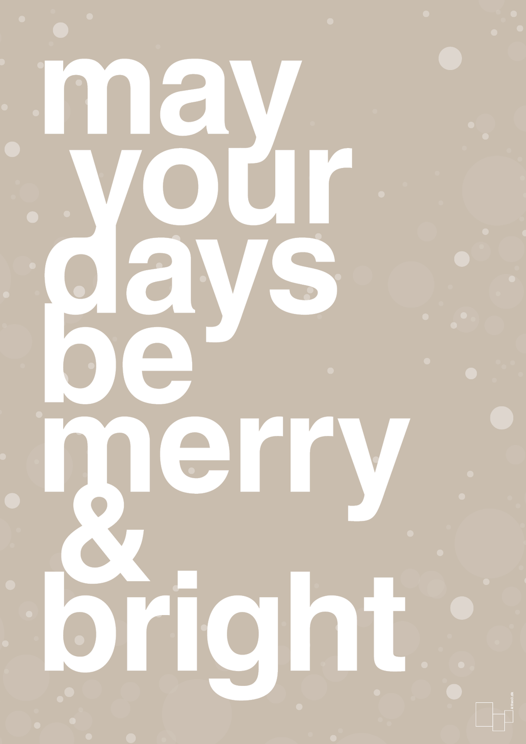 plakat: may your days be merry and bright - creamy mushroom-Jul-A1two3
