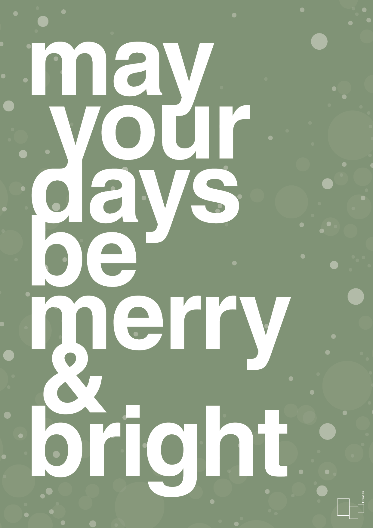 plakat: may your days be merry and bright - jade-Jul-A1two3