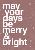 plakat: may your days be merry and bright - plum-Jul-A1two3