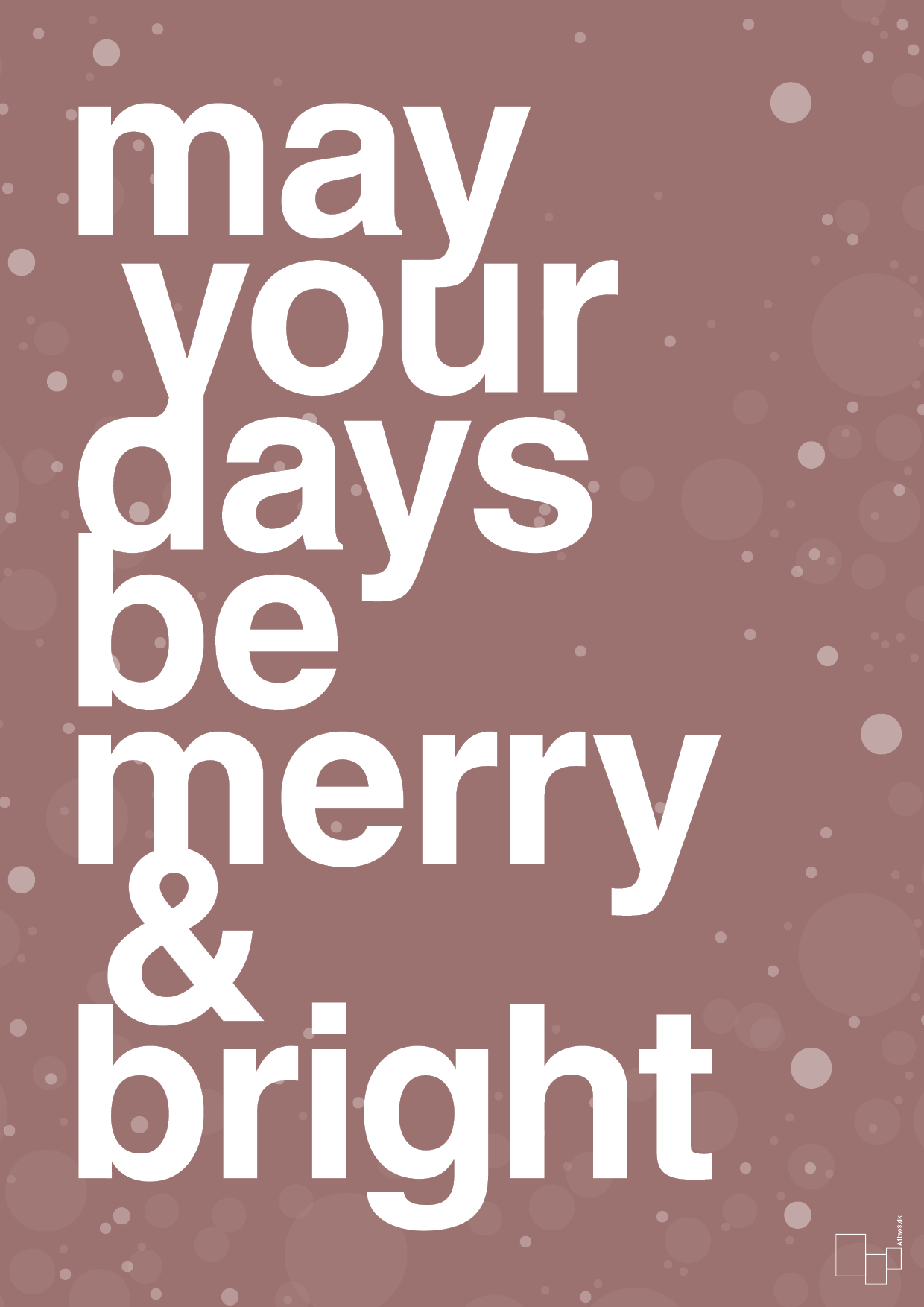 plakat: may your days be merry and bright - plum-Jul-A1two3