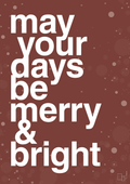 plakat: may your days be merry and bright - red pepper-Jul-A1two3
