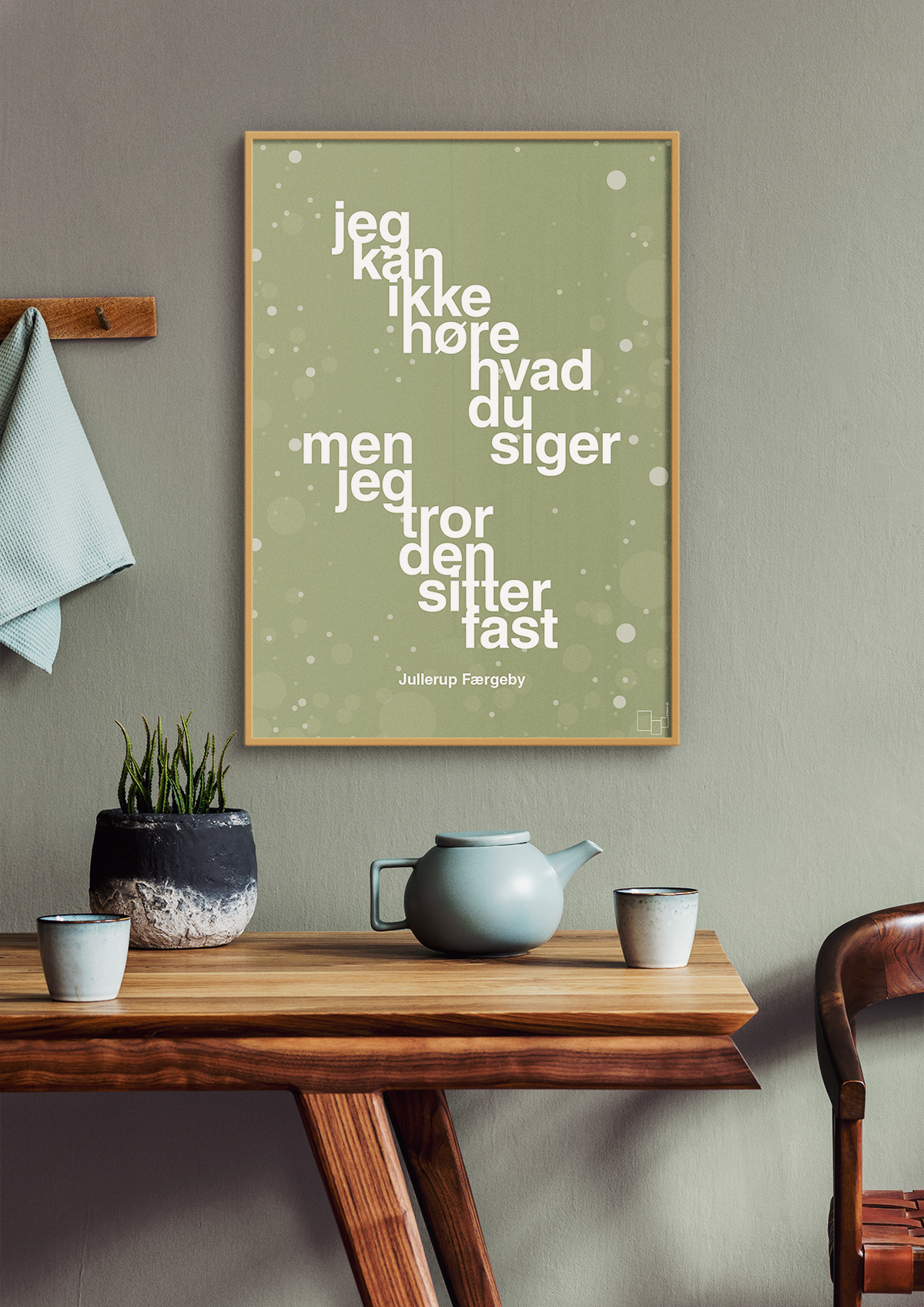 plakat: jeg kan ikke høre, hvad du siger men jeg tror den sitter fast - plum-Jul-A1two3