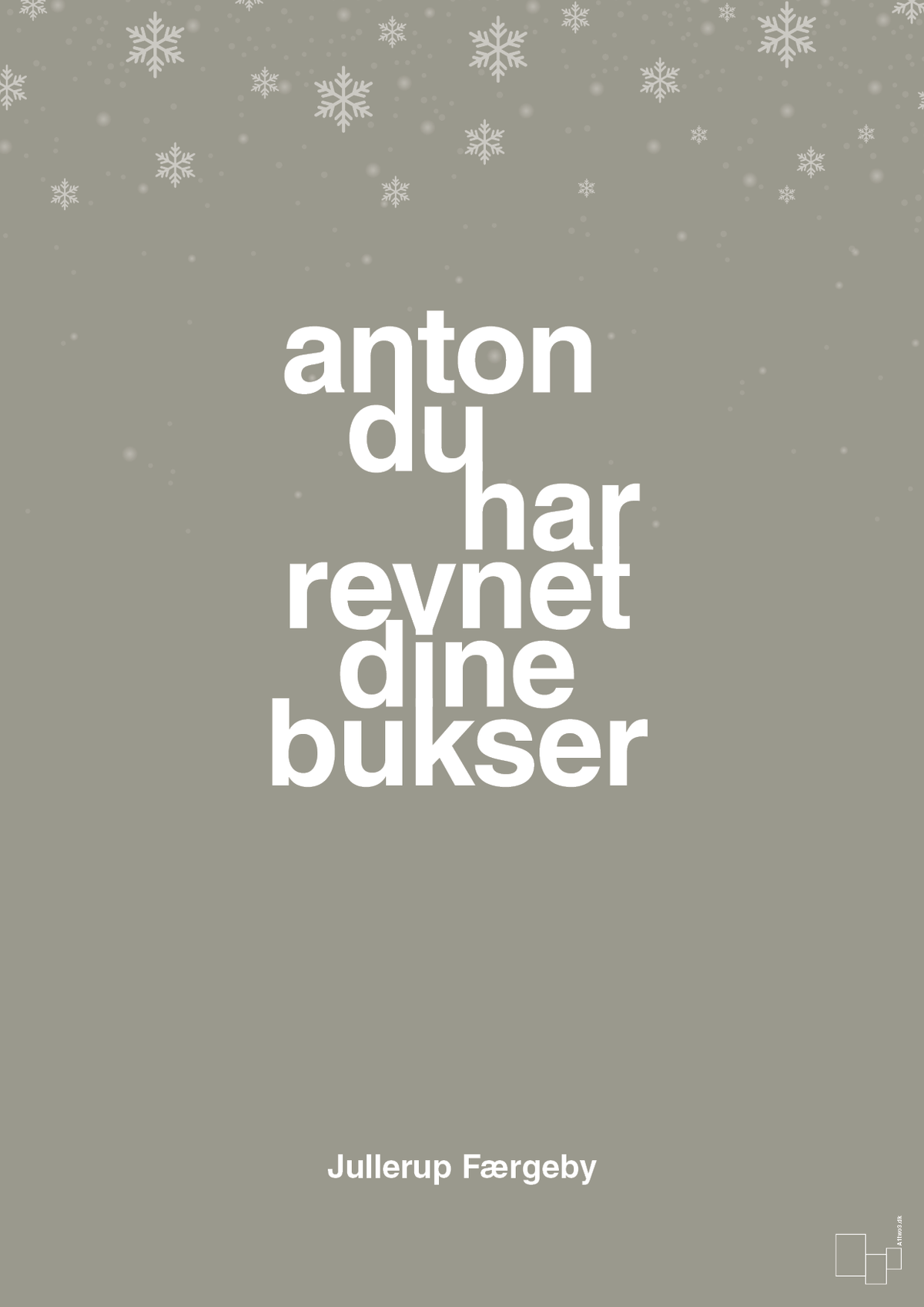 plakat: anton du har revnet dine bukser - battleship gray-Jul-A1two3