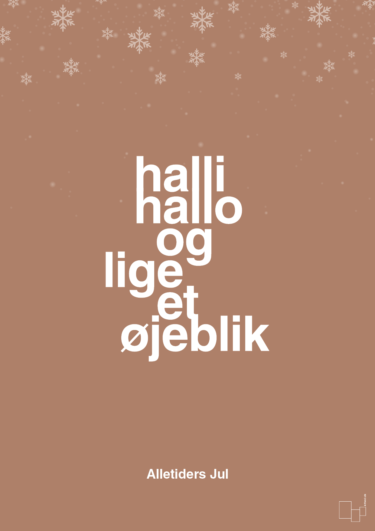 plakat: halli hallo og lige et øjeblik - cider spice-Jul-A1two3