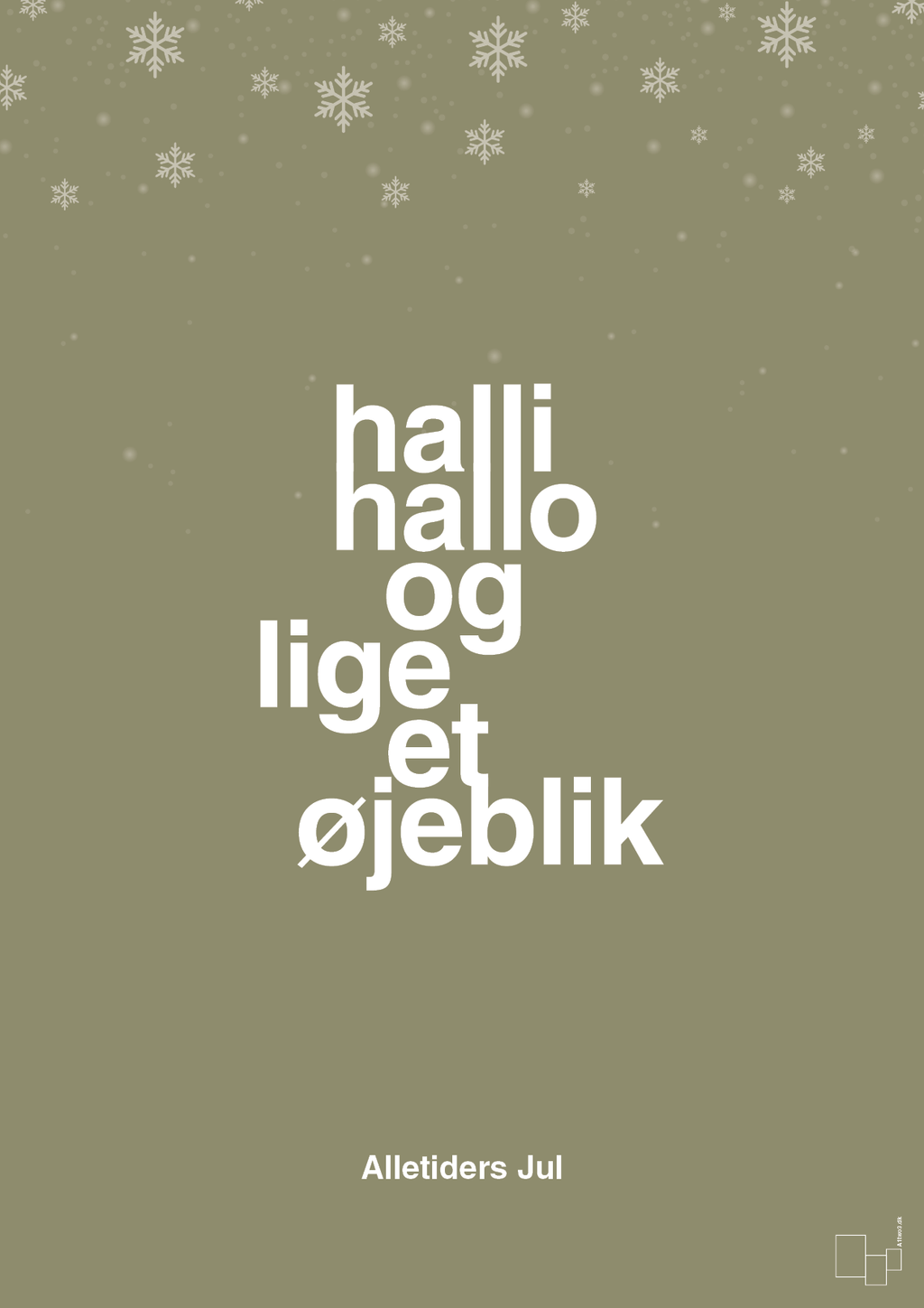 plakat: halli hallo og lige et øjeblik - misty forrest-Jul-A1two3