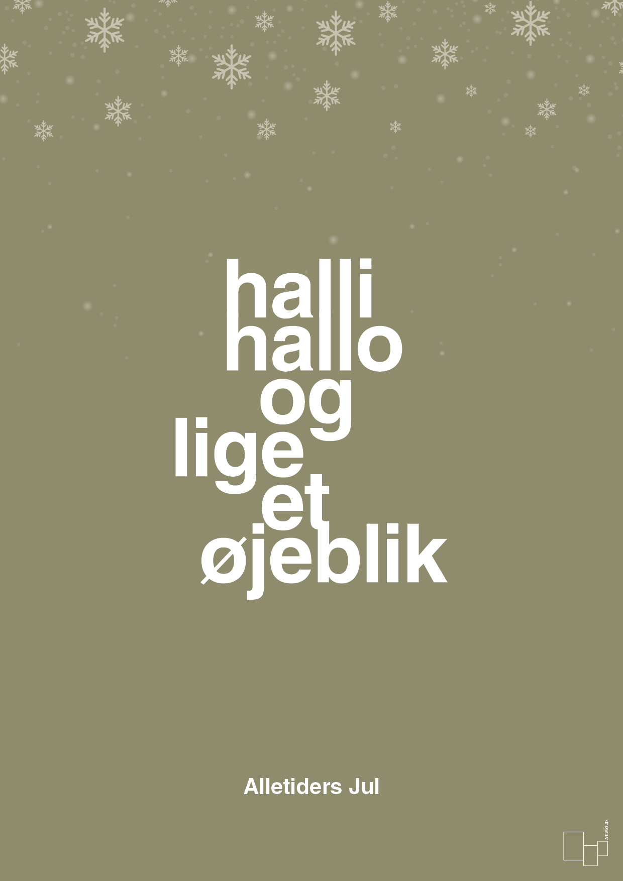 plakat: halli hallo og lige et øjeblik - misty forrest-Jul-A1two3