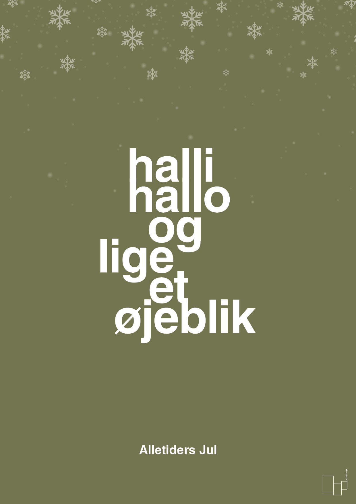 plakat: halli hallo og lige et øjeblik - secret meadow-Jul-A1two3