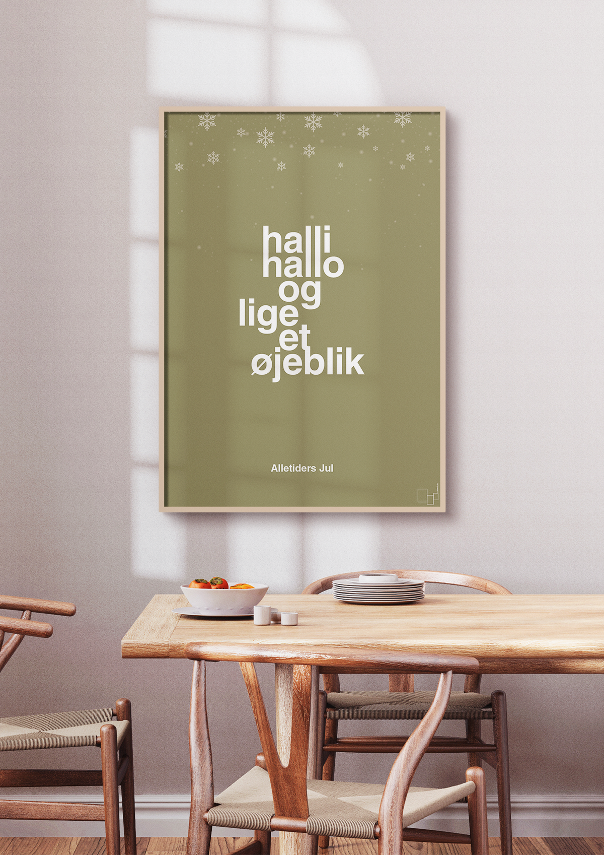 plakat: halli hallo og lige et øjeblik - bubble shell-Jul-A1two3