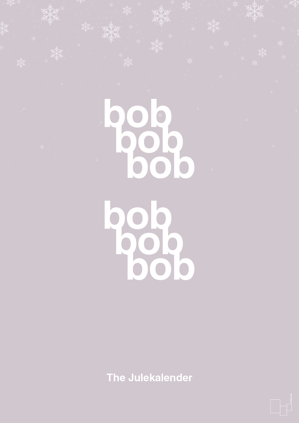 plakat: bob bob bob - dusty lilac-Jul-A1two3