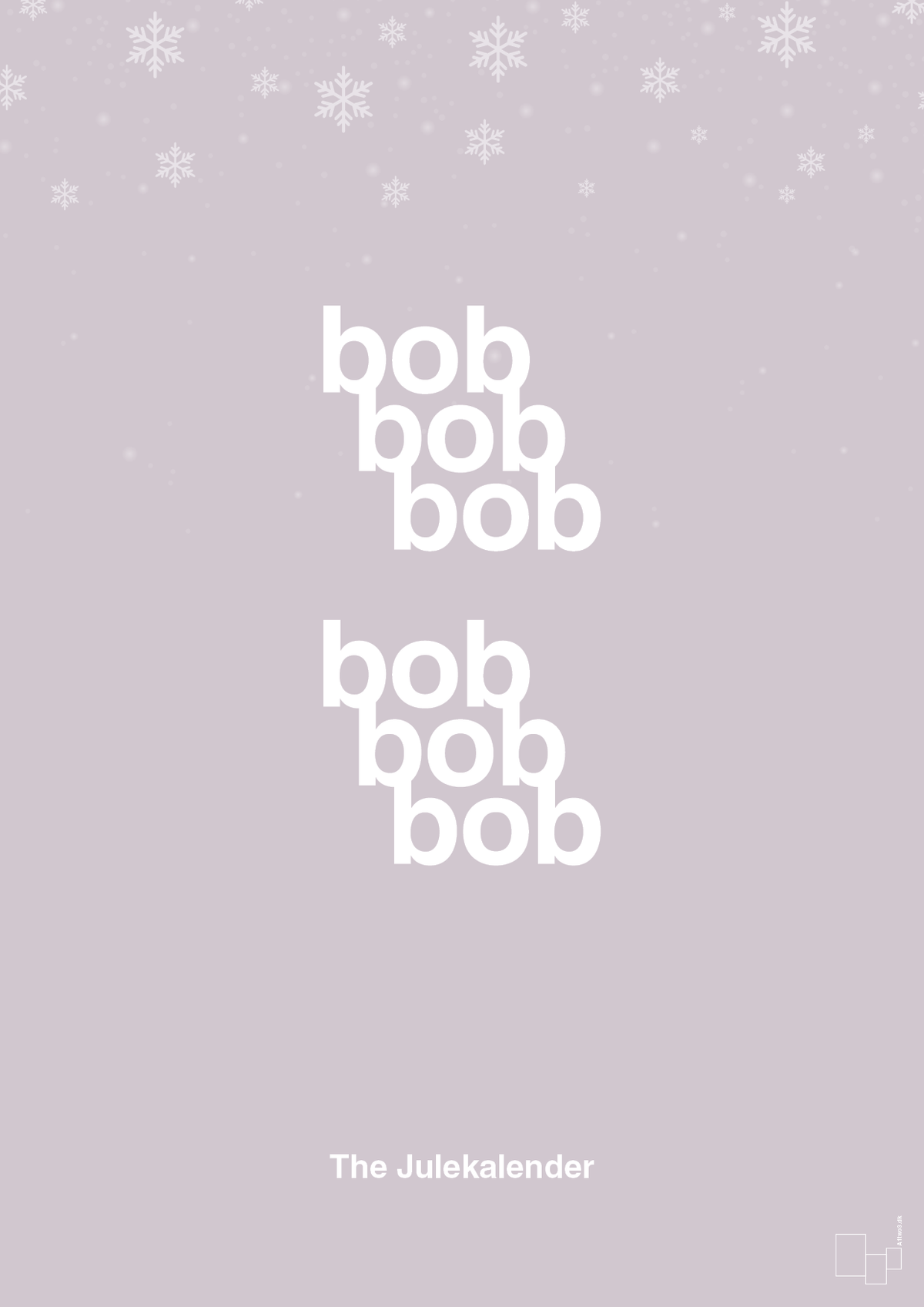 plakat: bob bob bob - dusty lilac-Jul-A1two3