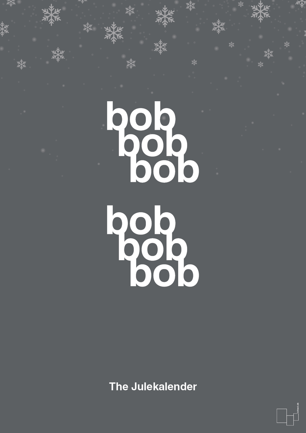 plakat: bob bob bob - graphic charcoal-Jul-A1two3