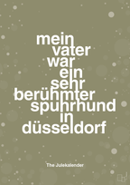 plakat: mein vater war ein sehr berühmter spuhrhund in düsseldorf - misty forrest-Jul-A1two3