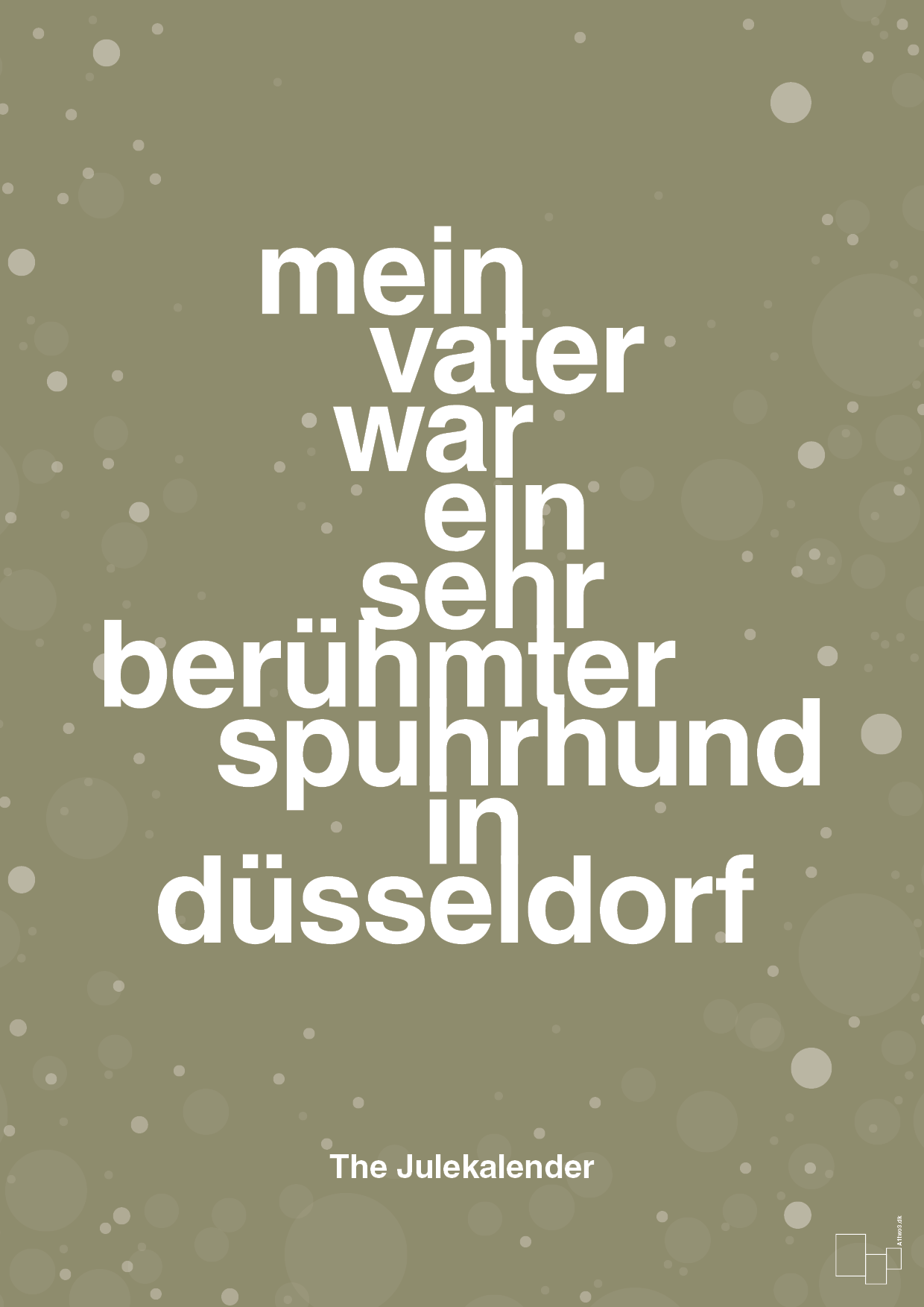 plakat: mein vater war ein sehr berühmter spuhrhund in düsseldorf - misty forrest-Jul-A1two3