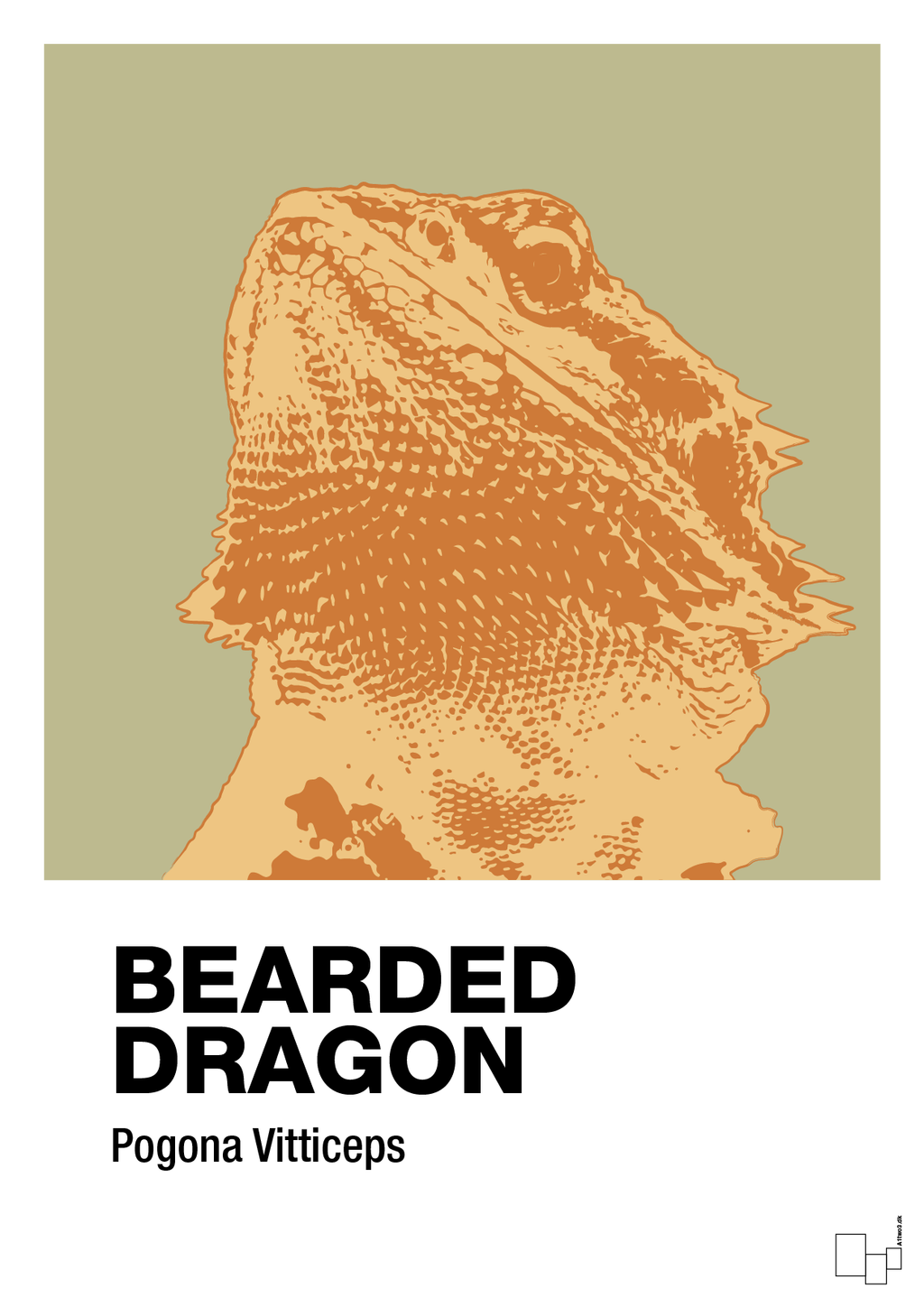 plakat: bearded dragon - back to nature-Dyr-A1two3