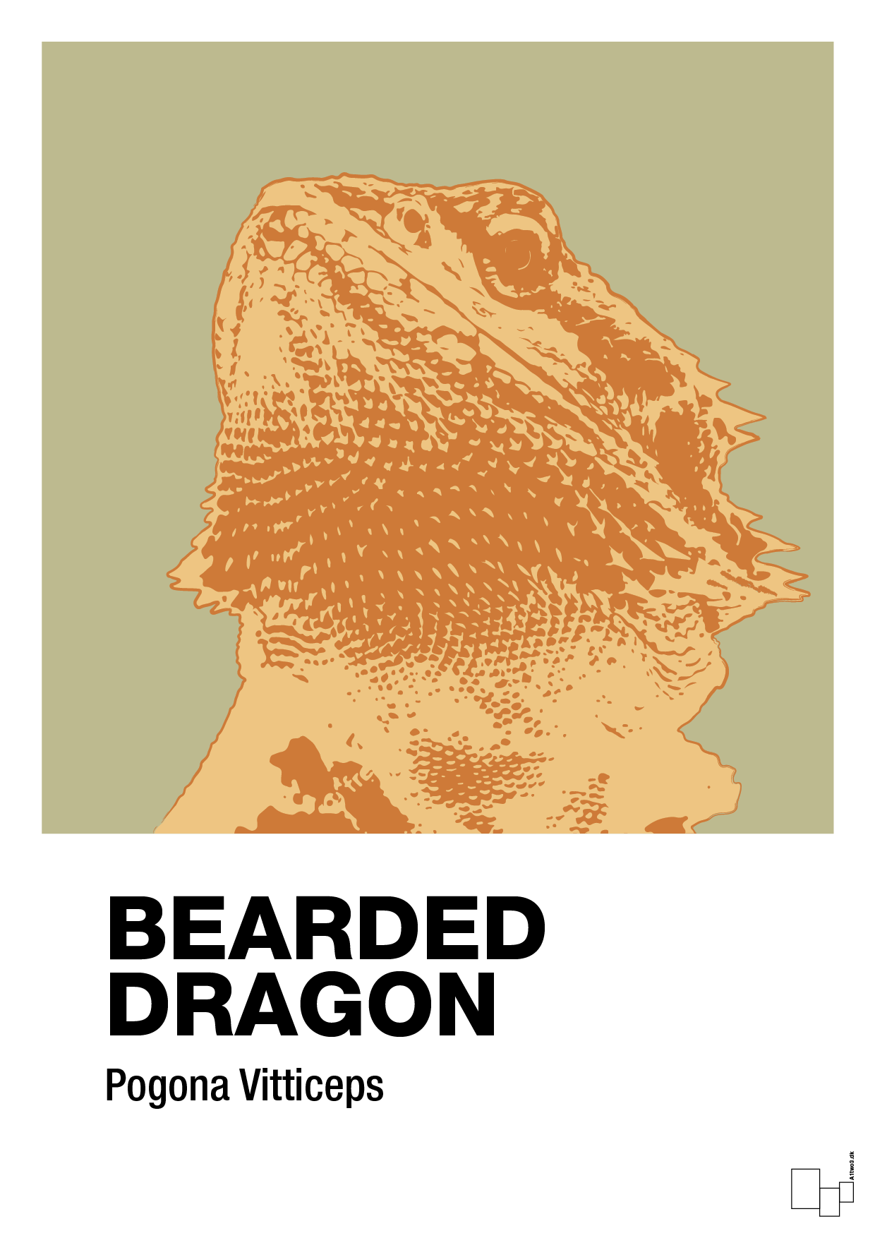 plakat: bearded dragon - back to nature-Dyr-A1two3
