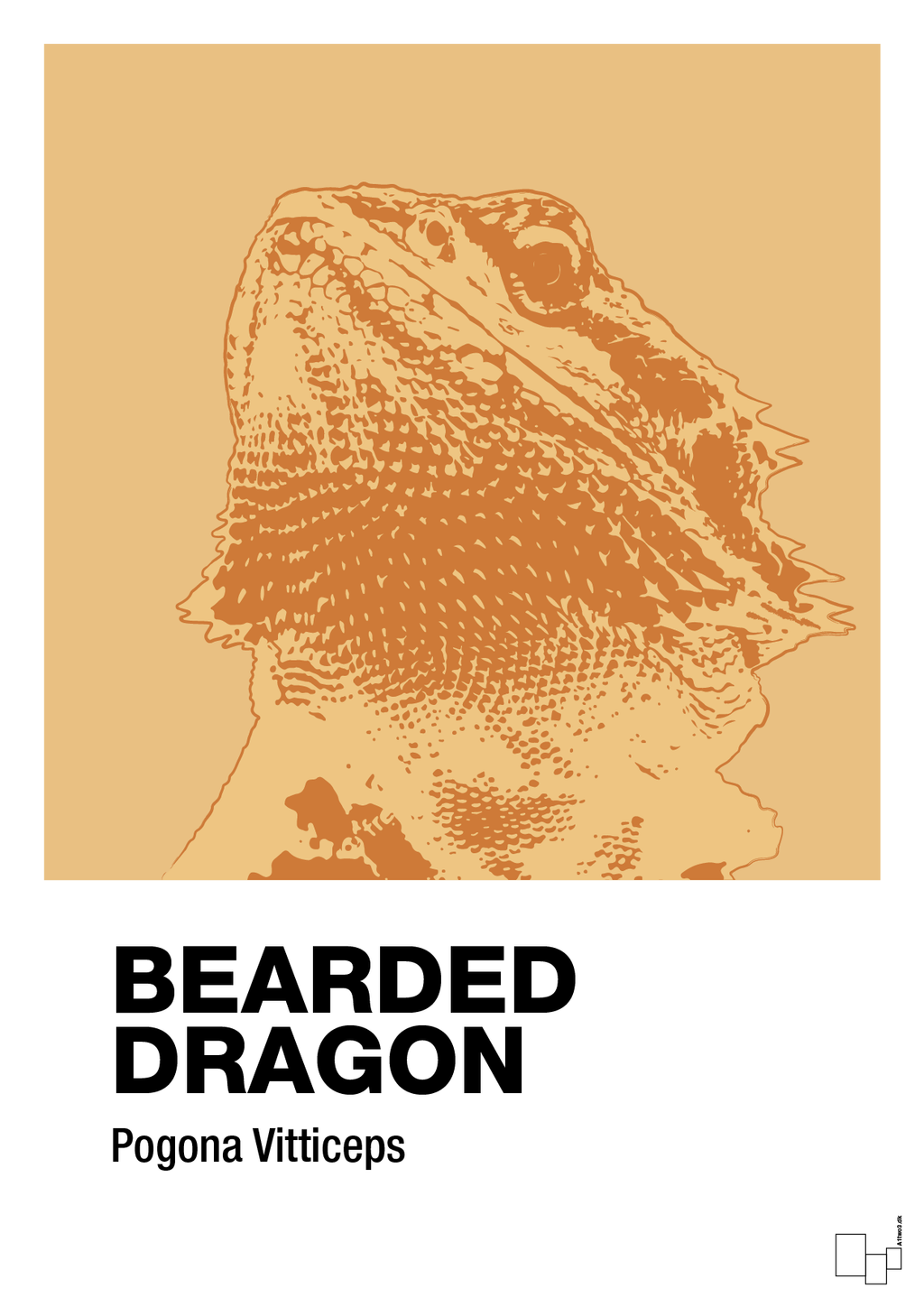 plakat: bearded dragon - charismatic-Dyr-A1two3