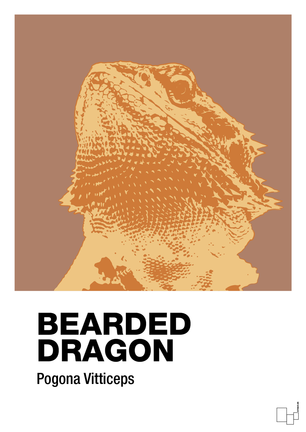 plakat: bearded dragon - cider spice-Dyr-A1two3