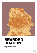 plakat: bearded dragon - plum-Dyr-A1two3