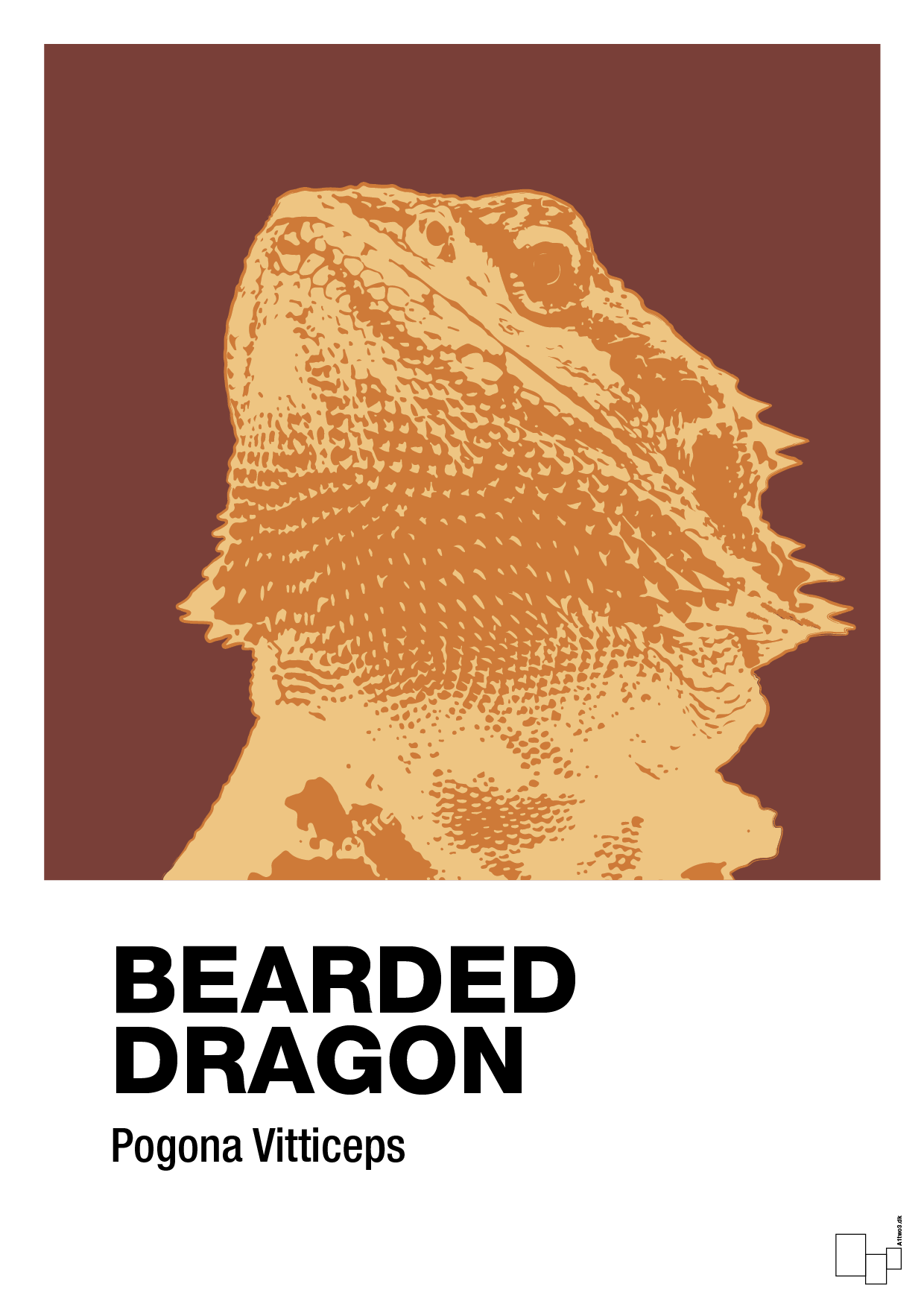 plakat: bearded dragon - red pepper-Dyr-A1two3
