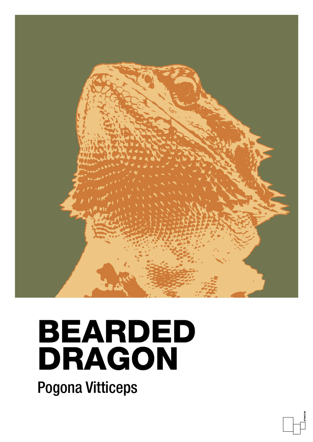 plakat: bearded dragon - secret meadow-Dyr-A1two3