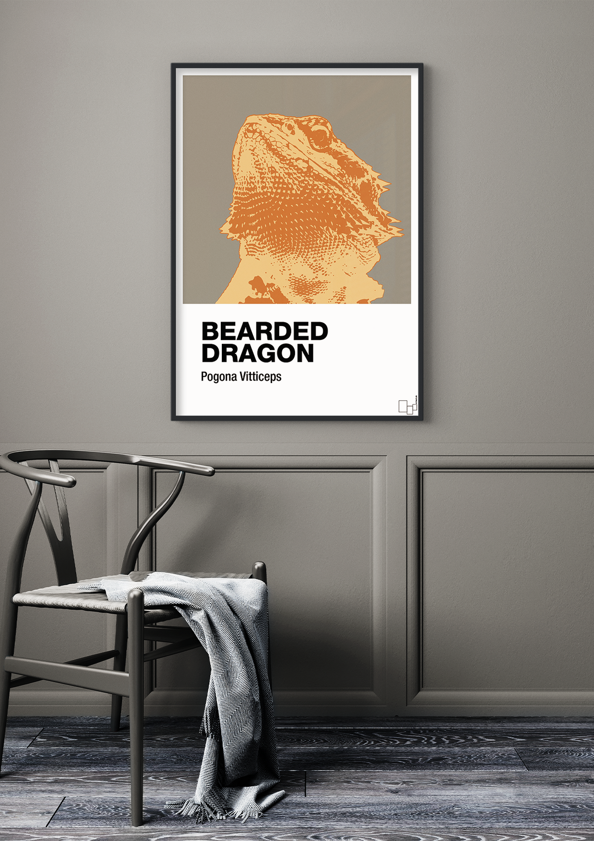 plakat: bearded dragon - misty forrest-Dyr-A1two3