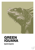 plakat: green iguana - back to nature-Dyr-A1two3