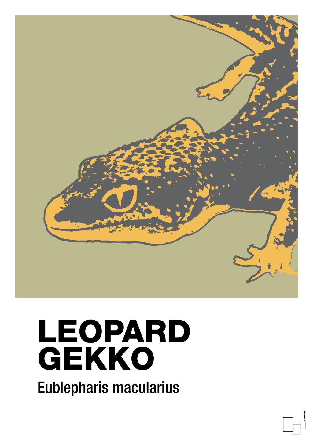 plakat: leopard gekko - back to nature-Dyr-A1two3