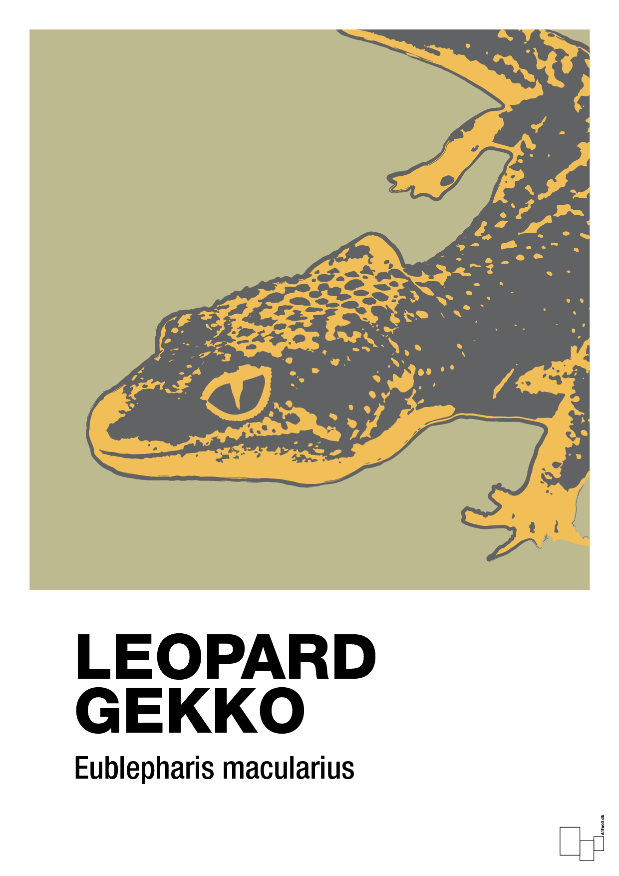 plakat: leopard gekko - back to nature-Dyr-A1two3