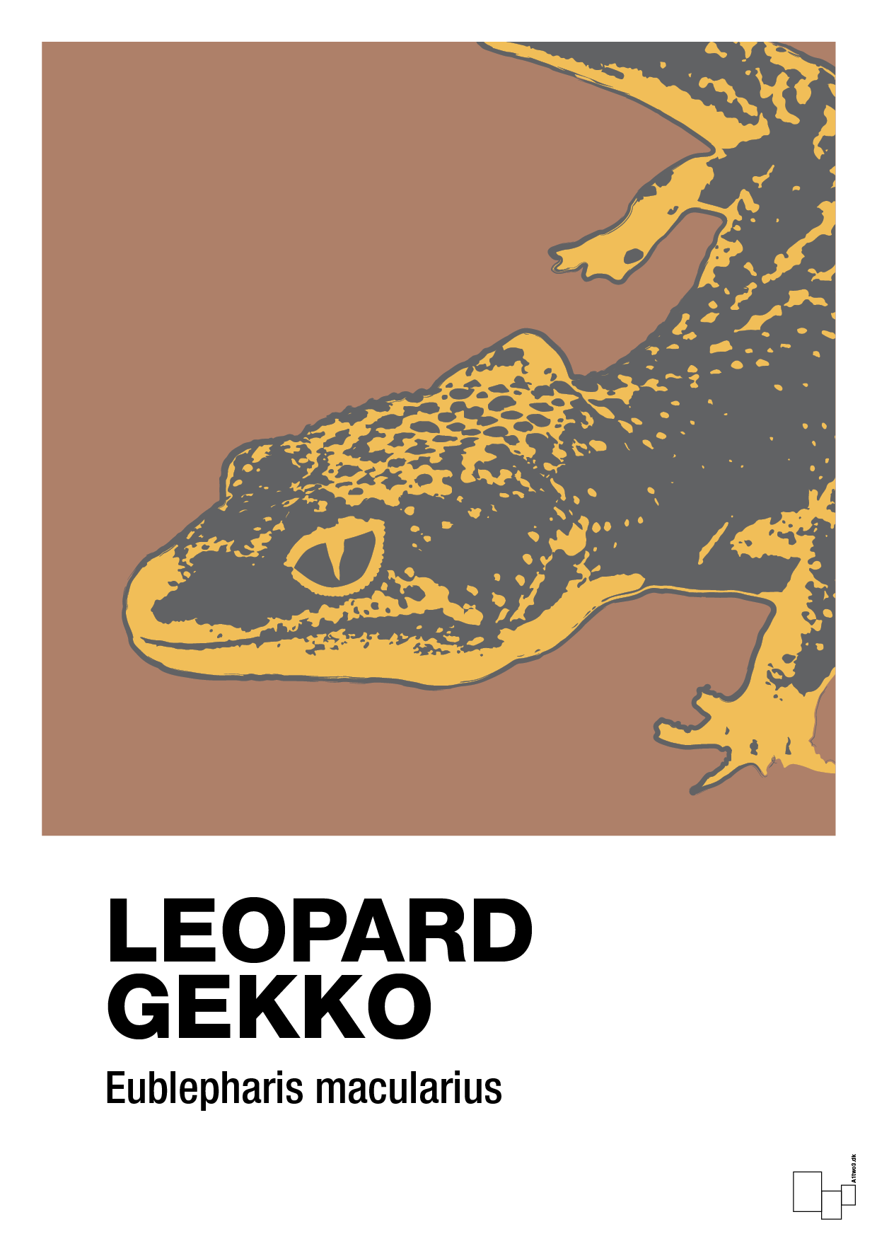 plakat: leopard gekko - cider spice-Dyr-A1two3