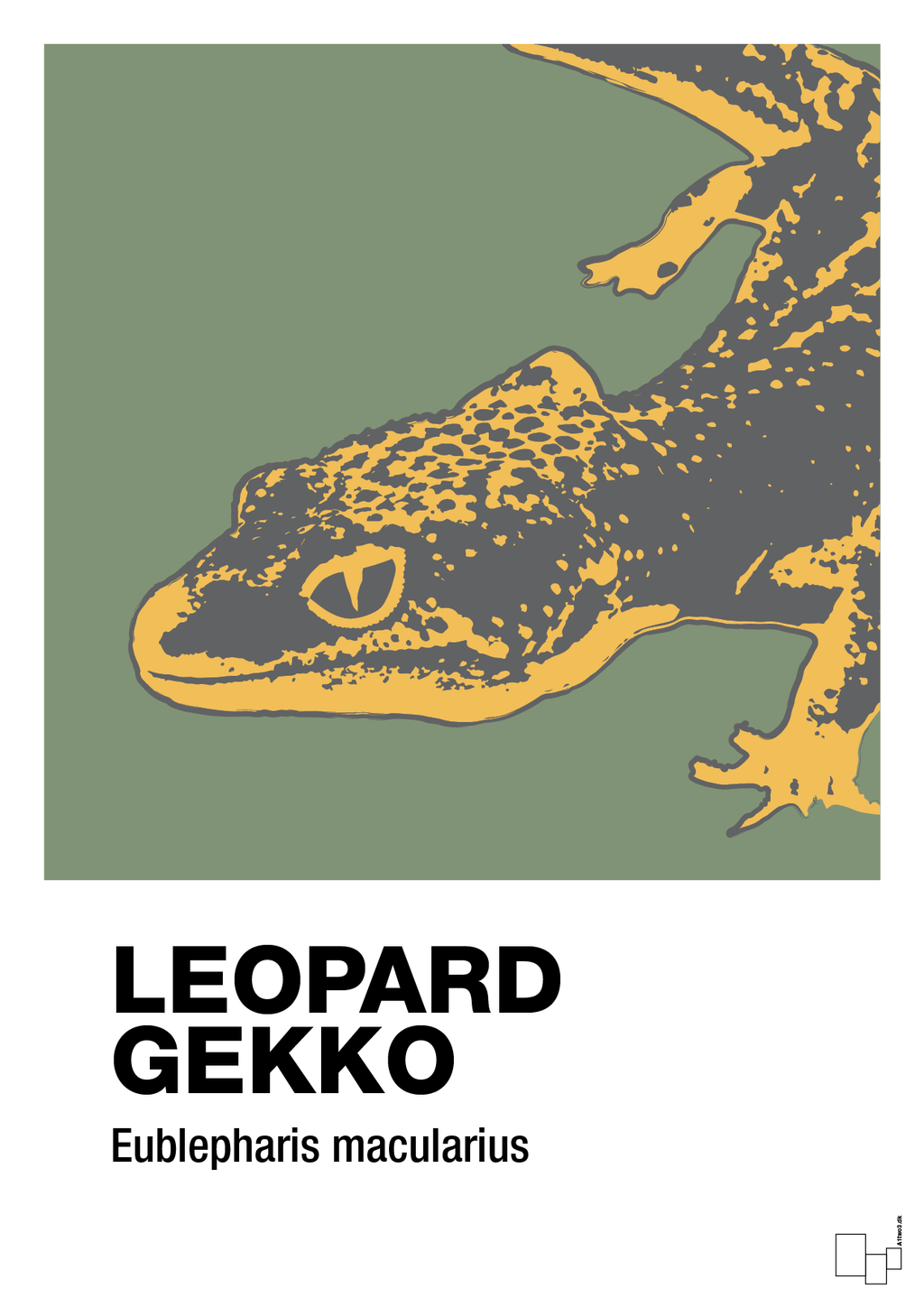plakat: leopard gekko - jade-Dyr-A1two3