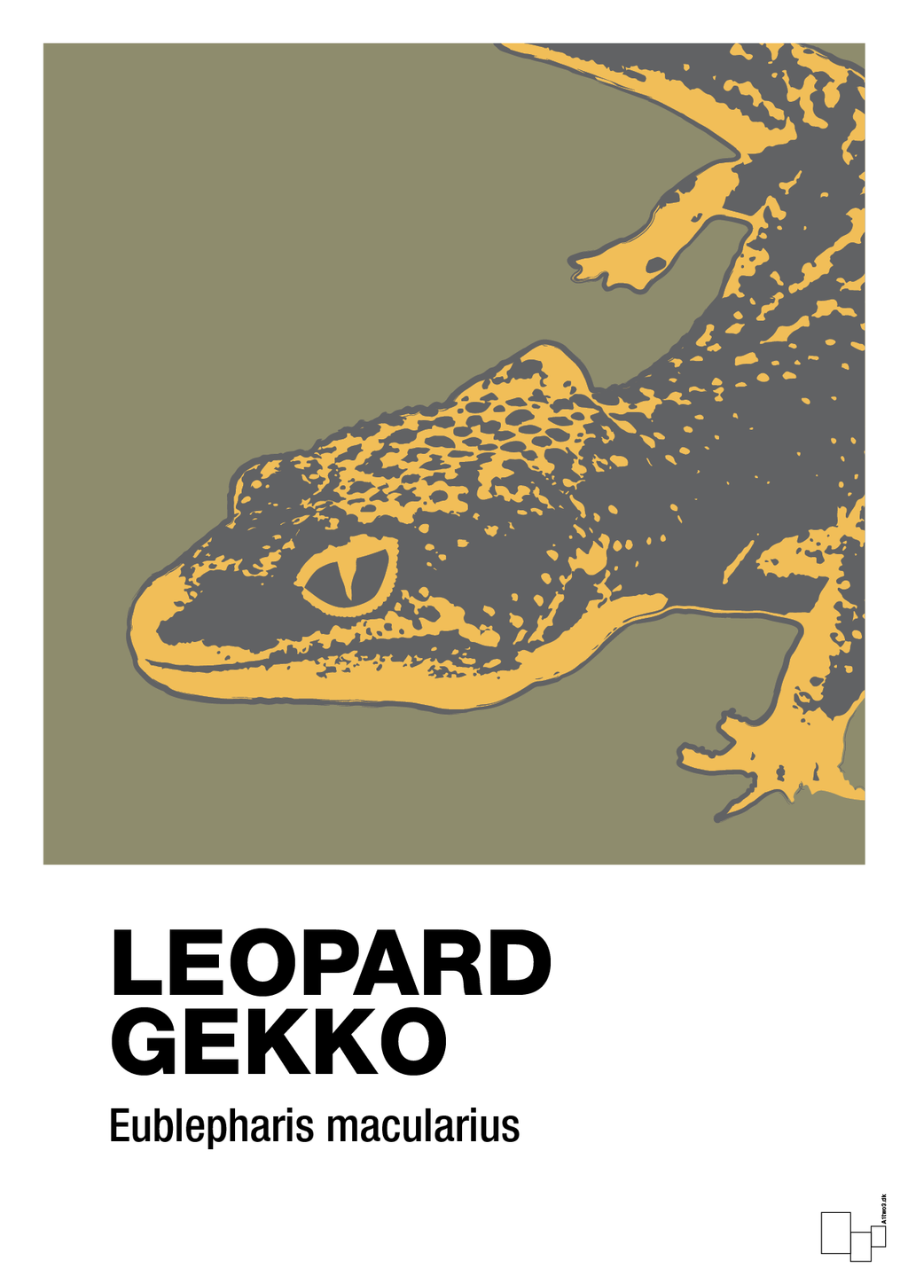plakat: leopard gekko - misty forrest-Dyr-A1two3