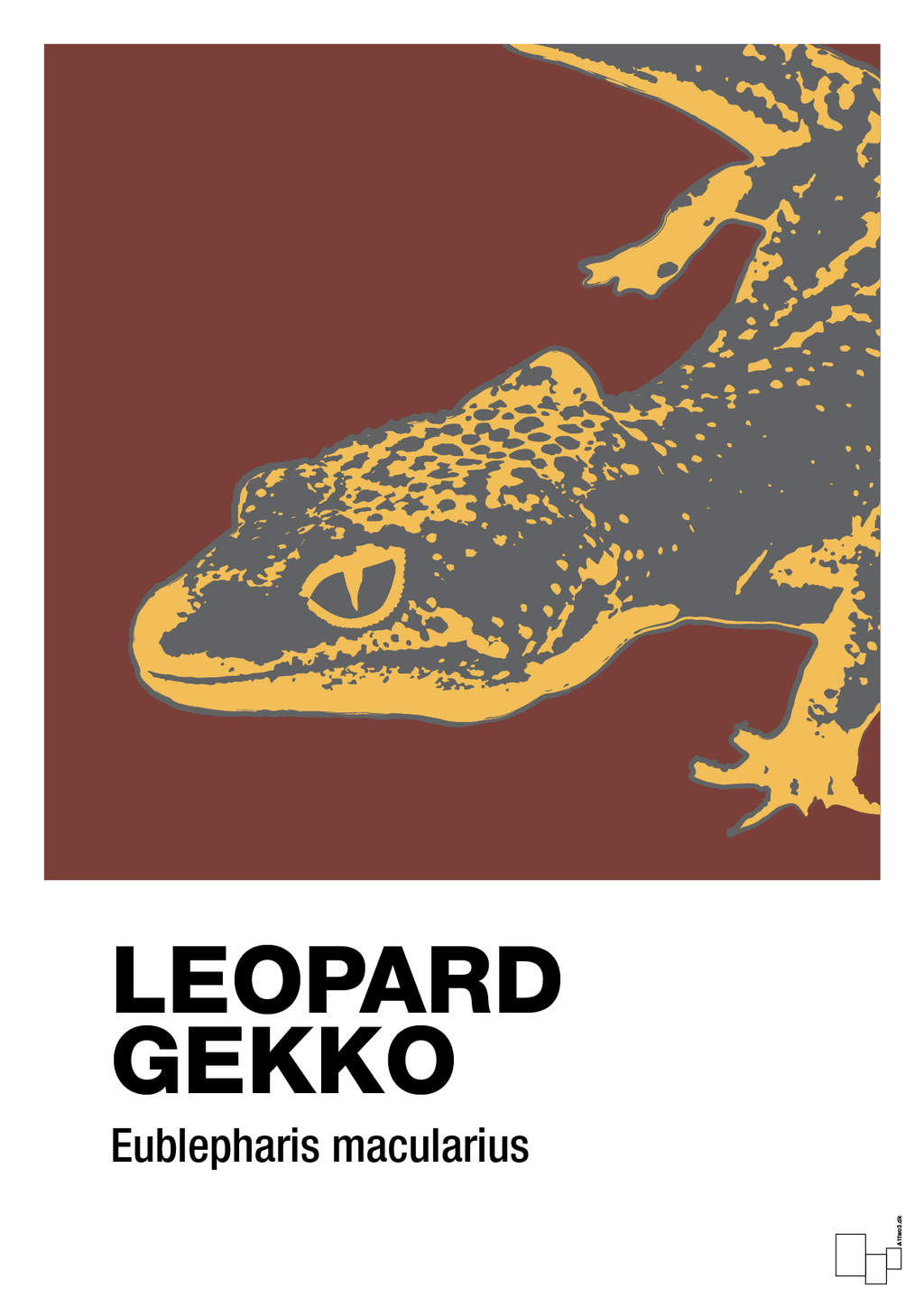 plakat: leopard gekko - red pepper-Dyr-A1two3