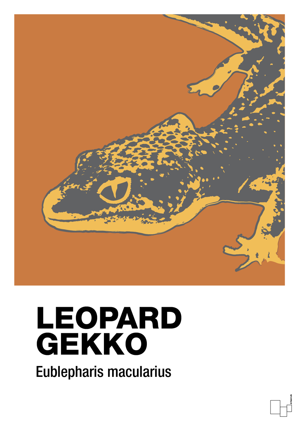 plakat: leopard gekko - rumba orange-Dyr-A1two3