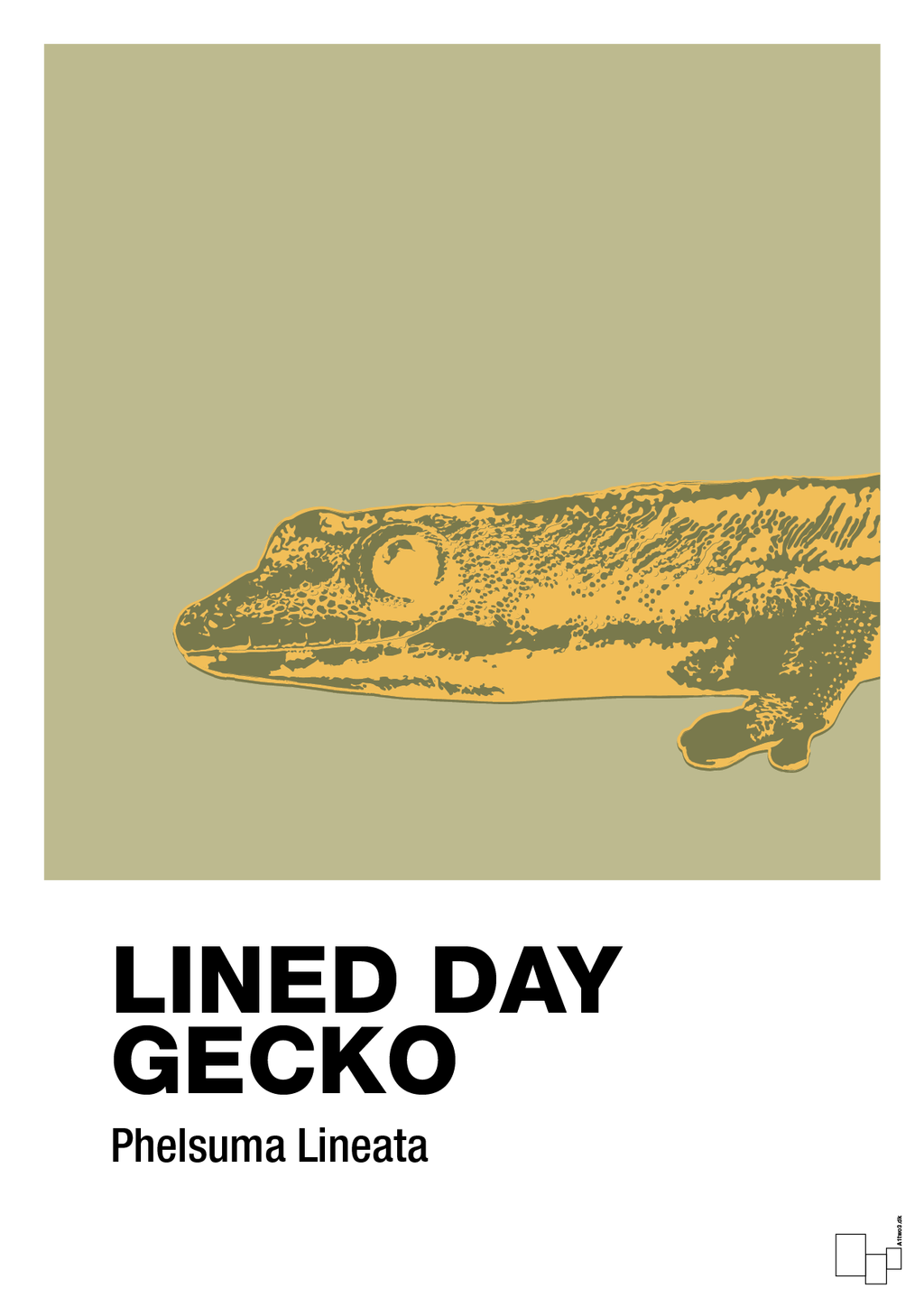 plakat: lined day gecko - back to nature-Dyr-A1two3