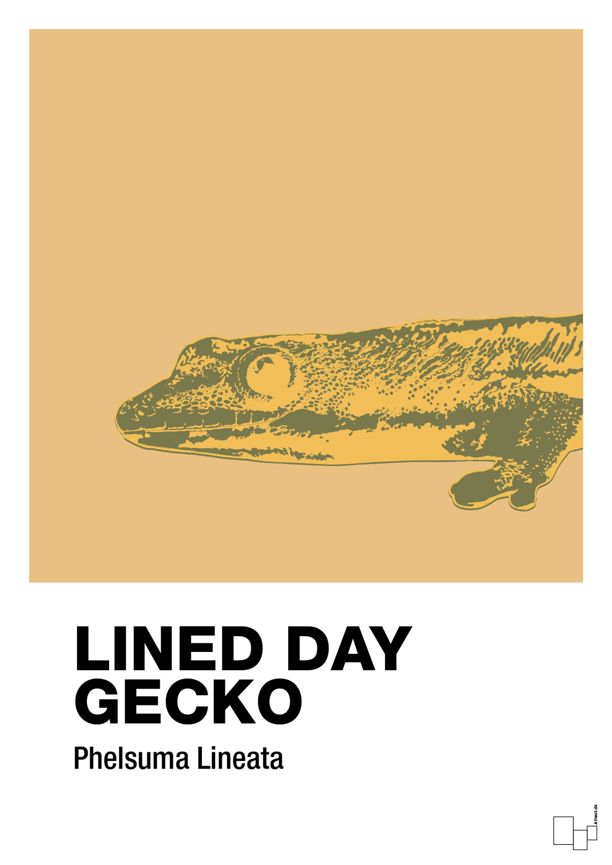 plakat: lined day gecko - charismatic-Dyr-A1two3