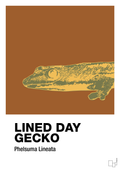 plakat: lined day gecko - cognac-Dyr-A1two3