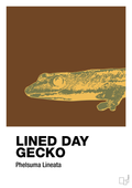 plakat: lined day gecko - dark brown-Dyr-A1two3