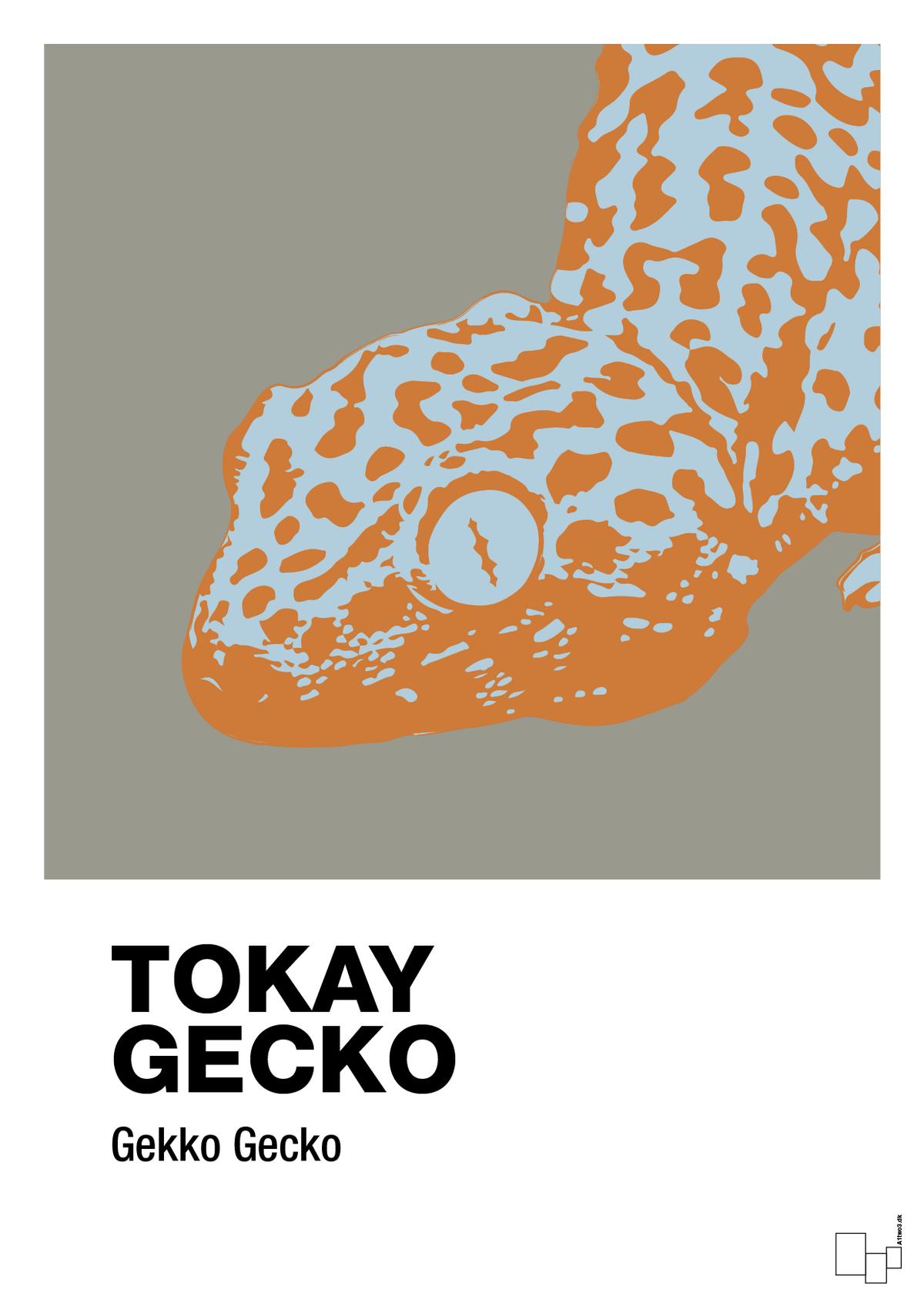 plakat: tokay gecko - battleship gray-Dyr-A1two3