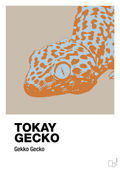 plakat: tokay gecko - creamy mushroom-Dyr-A1two3