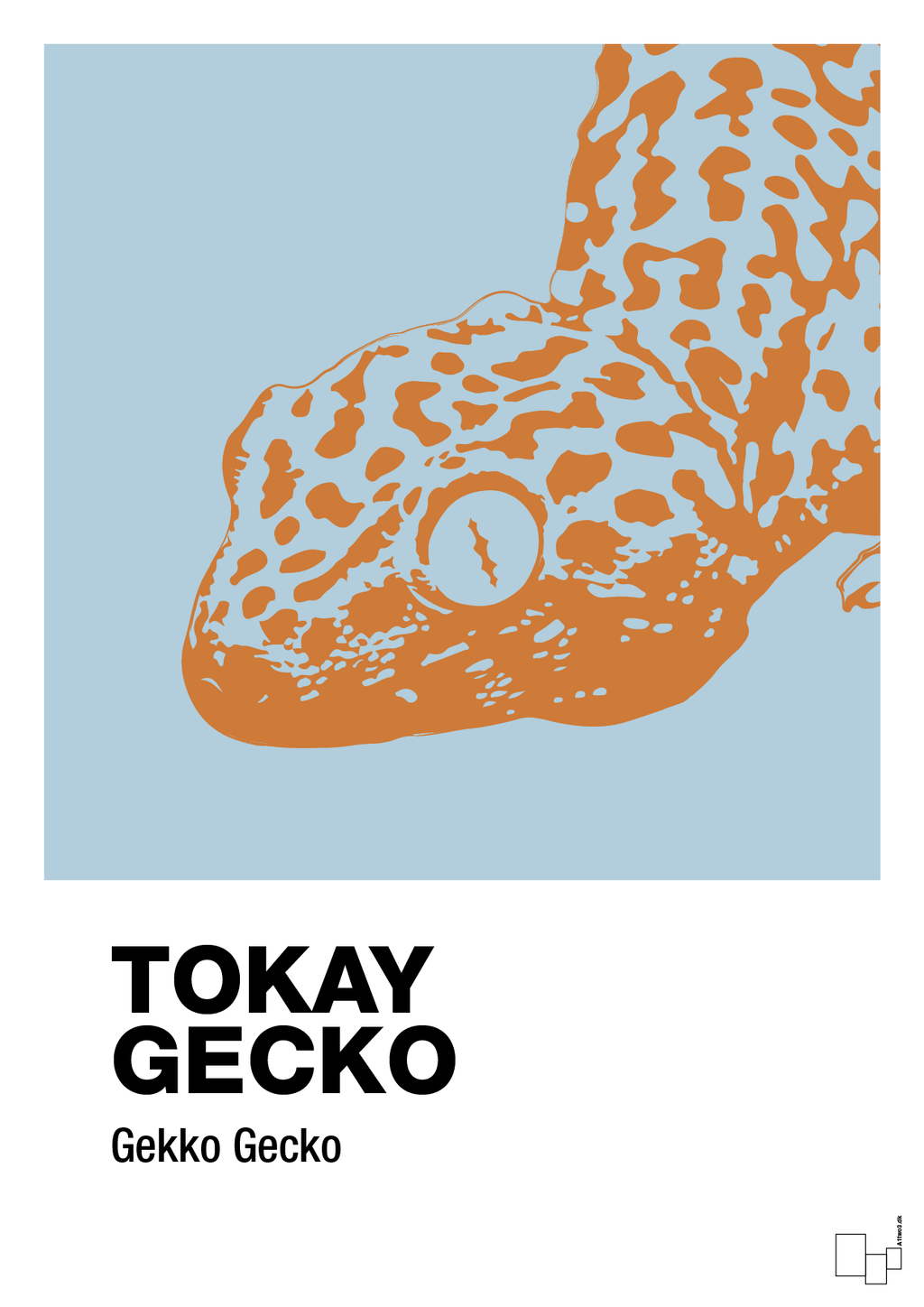 plakat: tokay gecko - heavenly blue-Dyr-A1two3