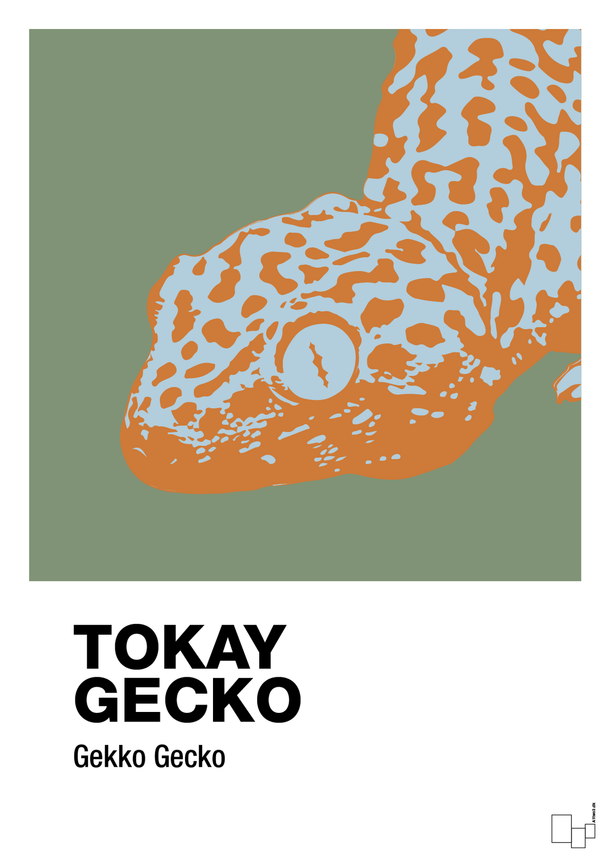 plakat: tokay gecko - jade-Dyr-A1two3