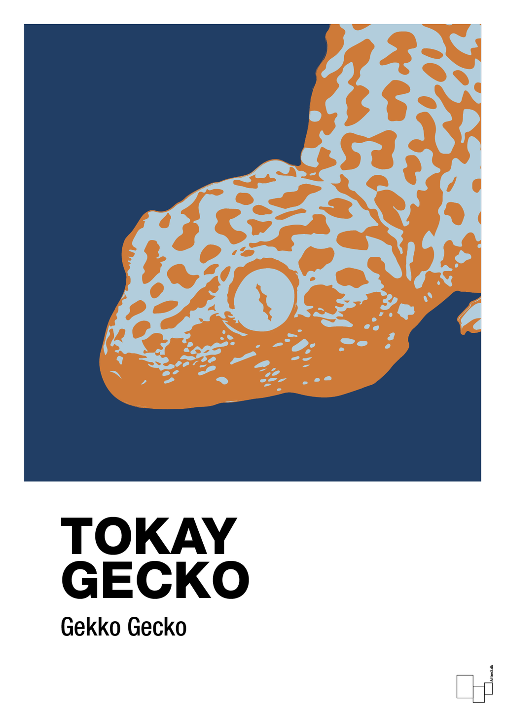 plakat: tokay gecko - lapis blue-Dyr-A1two3