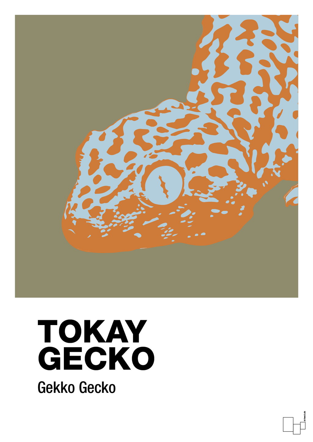 plakat: tokay gecko - misty forrest-Dyr-A1two3