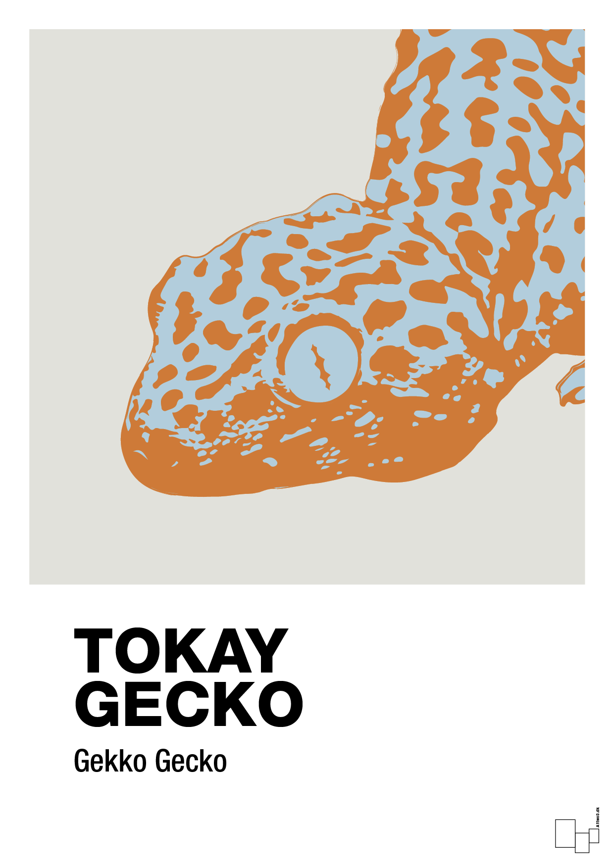 plakat: tokay gecko - painters white-Dyr-A1two3