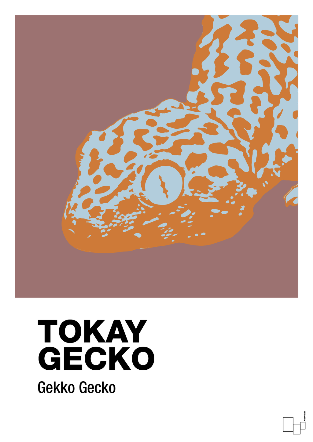 plakat: tokay gecko - plum-Dyr-A1two3