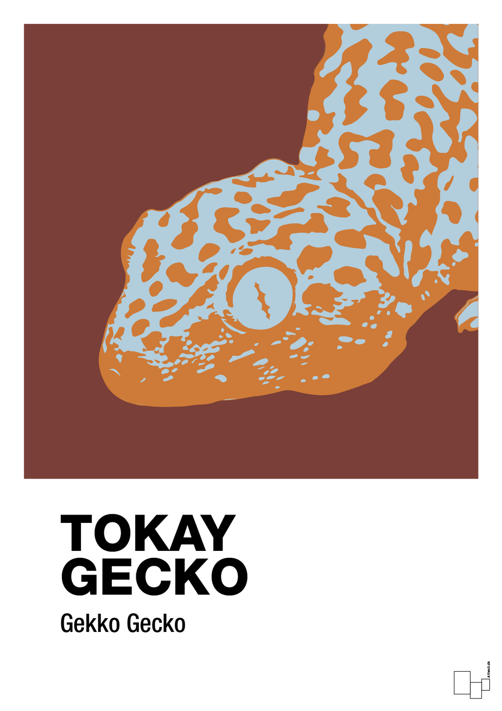 plakat: tokay gecko - red pepper-Dyr-A1two3