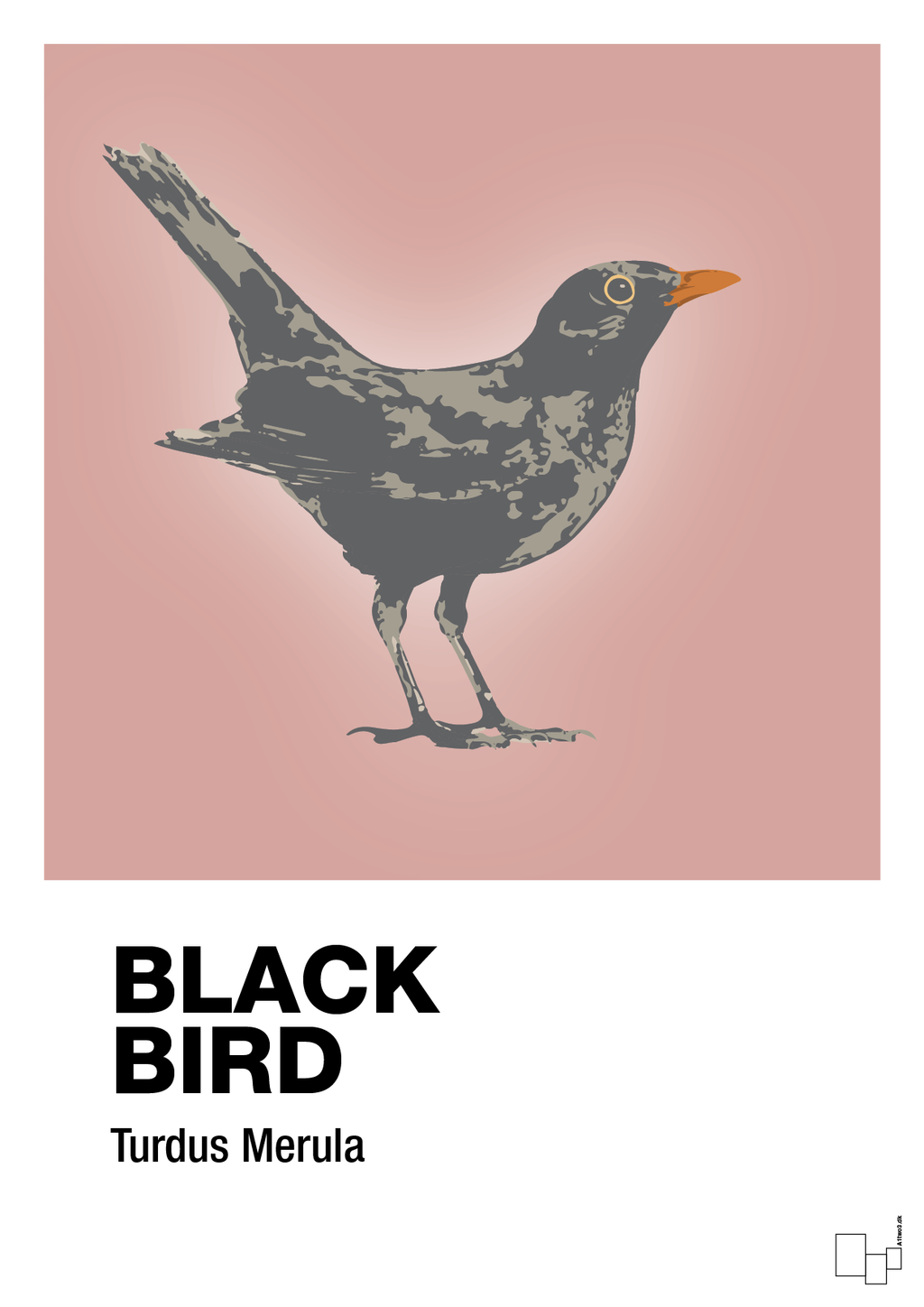 plakat: black bird - bubble shell-Dyr-A1two3